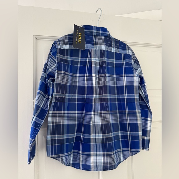 Ralph Lauren NWT Boys Plaid Cotton Poplin Shirt Size: 4T - Picture 3 of 5